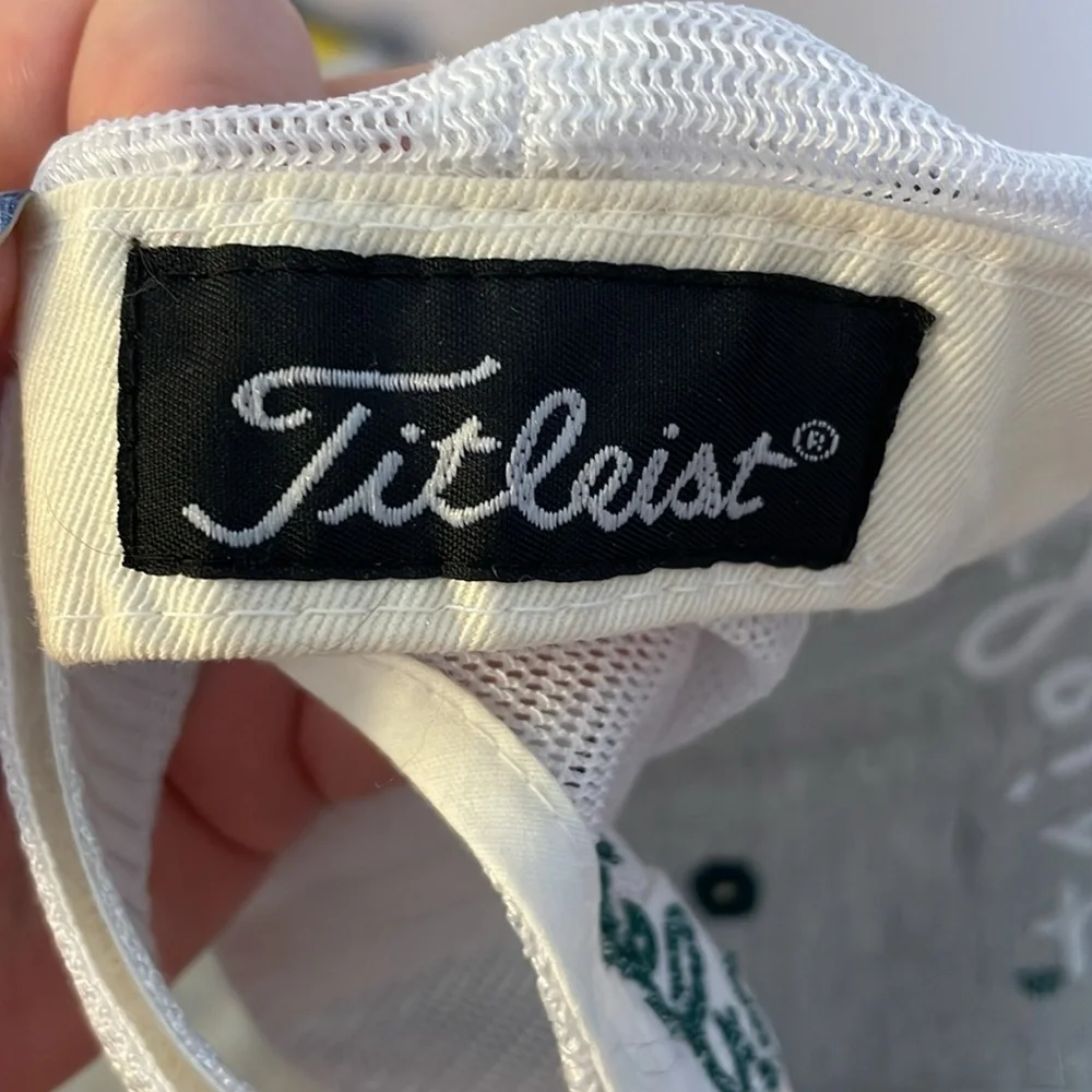 Titleist Foot Joy Green White Mesh Back Baseball Hat Cap OS